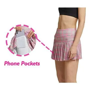 HonourSex Women Tennis Skirt Pleated Golf Skirts with Pockets Skort Workout Sports Hiking Athletic