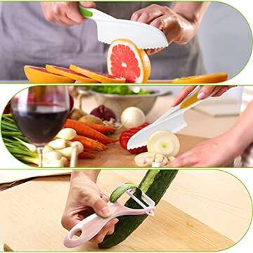 Kids Knife Set Safe Cooking Tools for Young Chefs