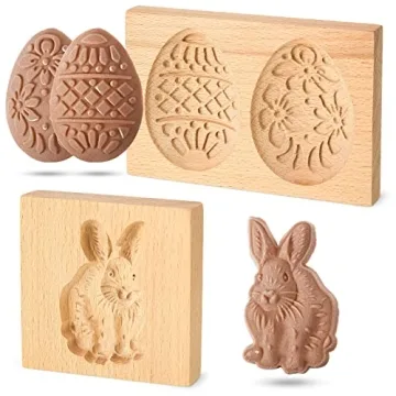 Premium Wooden Cookie Mold for Holiday Baking Fun
