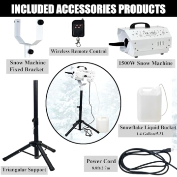 LANGXUN 1500W Snow Machine with Remote Control