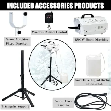 LANGXUN 1500W Snow Machine with Remote Control