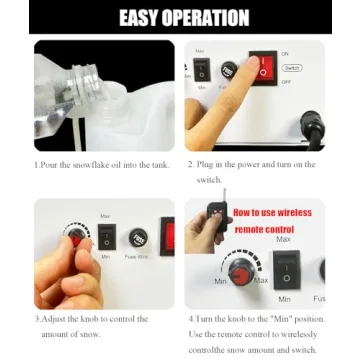 LANGXUN 1500W Snow Machine with Remote Control