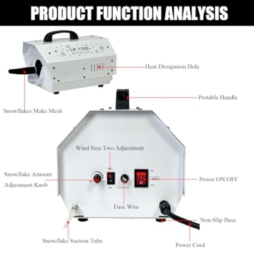 LANGXUN 1500W Snow Machine with Remote Control