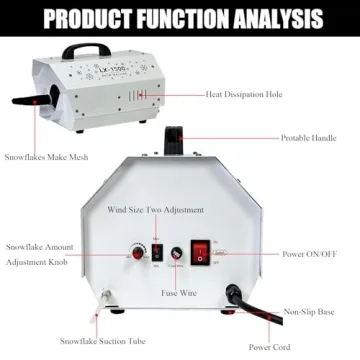 LANGXUN 1500W Snow Machine with Remote Control