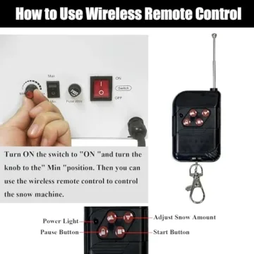 LANGXUN 1500W Snow Machine with Remote Control