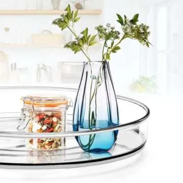 2PACK - 10" Clear Lazy Susan Organizer for Cabinet – Quality-Crafted, Durable Turntable Organizer, Bathroom & Cabinet Organizer for Pantry Organization and Storage – Kitchen Organization by TLC Depot