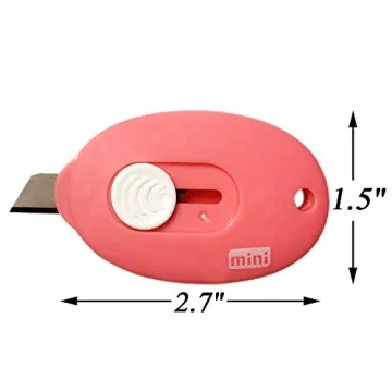 RJWKAZ Mini Utility Knives Box Cutter 3PC Set - Colorful & Portable