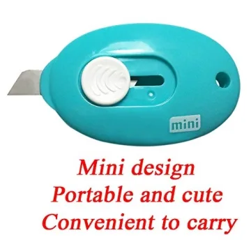 RJWKAZ Mini Utility Knives Box Cutter 3PC Set - Colorful & Portable