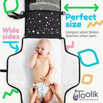 Toolik Baby Diaper Clutch Portable Changing Pad