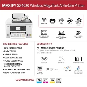 Canon Maxify GX-7021 All-in-One Printer for Home
