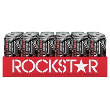 Rockstar Energy Drink Revolt, Black Cherry - 24 Count