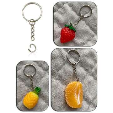 Key Ring with Chain and Open Jump Rings 1 inch, 50 Pack