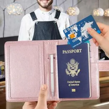 ACdream Passport and Vaccine Card Holder Combo - Stylish and Secure Travel Essentials