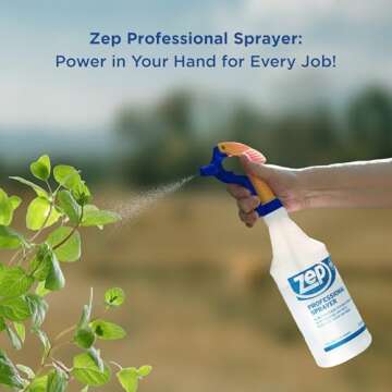 Zep Professional Spray Bottle - Heavy-Duty Adjustable Nozzle