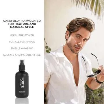 Sea-Salt Spray by Forte Series for Men | Volumizing & Texturizing Sea Salt Spray for Beachy Surfer Hair, Volume Hairspray for All Hair Types, (4 oz)