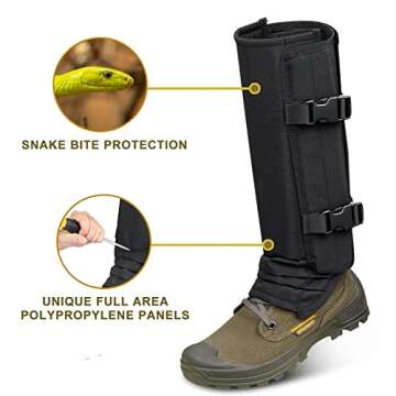 skiguard Snake Guard Snake Gaiters, Waterproof Snake Chaps for Lower Legs, Snake Bite Proof Guardz G...