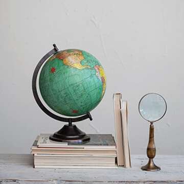 Creative Co-Op Vintage Brass and Bone, Multicolor Magnifying Glass