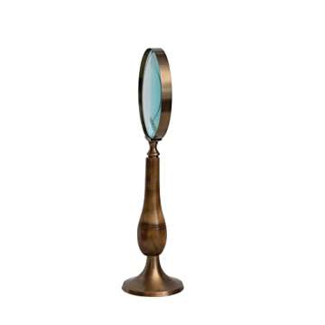 Creative Co-Op Vintage Brass and Bone, Multicolor Magnifying Glass