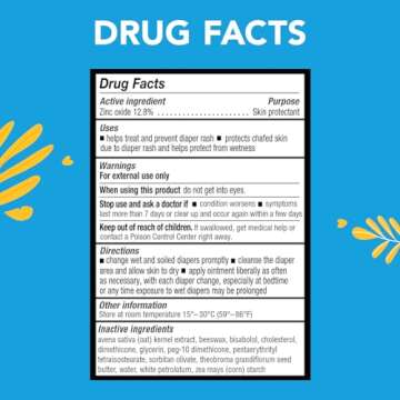 Triple Paste Multi-Purpose Baby Healing Ointment, 2 oz Tube, Diaper Rash Cream and Skin Protectant for Hands, Face and Bottom Treats, Soothes and Prevents with Zinc Oxide (Packaging May Vary)
