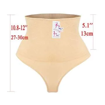 SEXYWG Women Waist Cincher Girdle Tummy Control Thong Panty Slimmer Body Shaper Beige