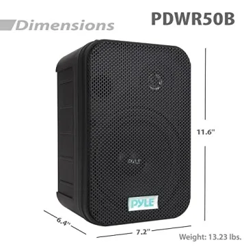 Weatherproof Dual Outdoor Speaker Set - Pyle - PDWR50B