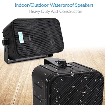 Weatherproof Dual Outdoor Speaker Set - Pyle - PDWR50B