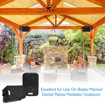 Weatherproof Dual Outdoor Speaker Set - Pyle - PDWR50B