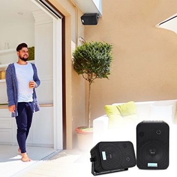 Weatherproof Dual Outdoor Speaker Set - Pyle - PDWR50B