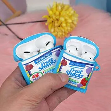 Oqplog for AirPod Pro 2019/Pro 2 Gen 2022 Case Food Design Cover for AirPods Pro Silicone Cases Air Pods Pro Cute Funny Cartoon 3D Kawaii Fun Soft Cool Unique for Girls Boys Teen Girly (Fruit Candy)