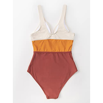 CUPSHE Women's One Piece Color Block Swimsuit
