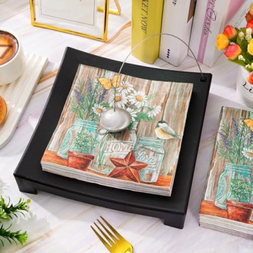 AnyDesign 80Pcs Daisy Flower Paper Napkin Rustic Farmhouse