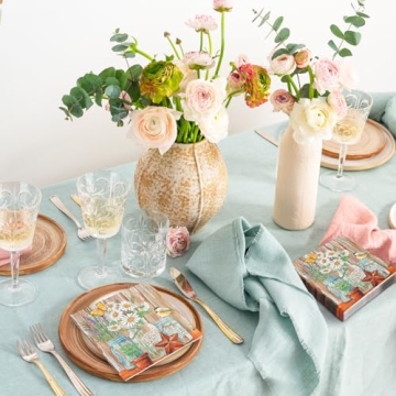 AnyDesign 80Pcs Daisy Flower Paper Napkin Rustic Farmhouse