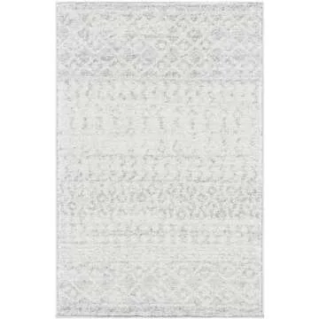 Livabliss Chester Boho Moroccan Area Rug 6'7" x 9' Grey