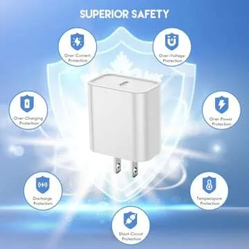 iPhone Charger Fast Charging 10 FT, PD 20W USB C Wall Charger Block Lightning Charger with 10FT Long Type C to Lightning Fast Charging Data Sync Cable Compatible with iPhone 14 13 12 11 XS XR X 8 iPad