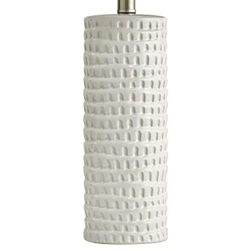 Stylish PORTRES Farmhouse Ceramic Table Lamp Set of 2