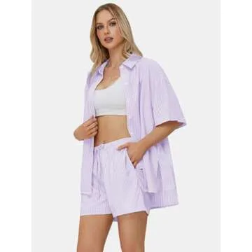 EXLURA Women's Summer 2 Piece Lounge Set - Comfy Style