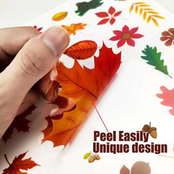 Funnlot Fall Decorations-Fall Window Clings, Thanksgiving Window Clings for Glass 324 PCS Fall Window Stickers Decorations Fall Decor for Home Office Classroom