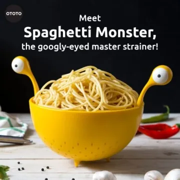 OTOTO Spaghetti Monster Colander - Fun & Functional Kitchen Tool