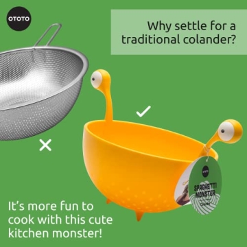 OTOTO Spaghetti Monster Colander - Fun & Functional Kitchen Tool