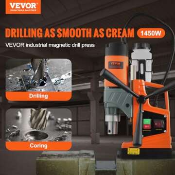 VEVOR Mag Drill Press, 1300W 1.57" Boring Diameter, 2922lbf Power Portable Magnetic Drill, 810 PRM, ...