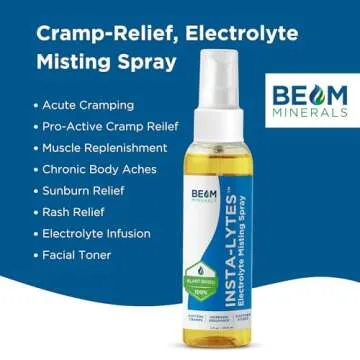 How to Stop Leg Cramps Immediately Electrolyte Misting Spray | Insta-Lytes Natural Liquid Electrolytes | Fulvic Acid Trace Minerals Spray | Fast Micronutrients Supplements - 2oz
