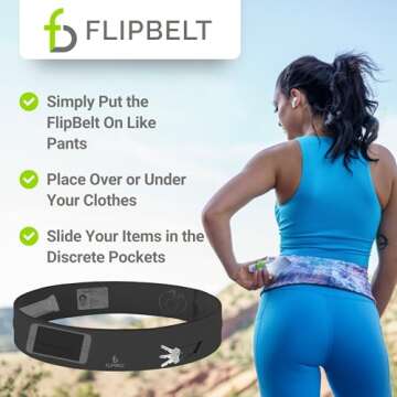 FlipBelt Men's FB0114-CAR-L.1, Carbon, Large