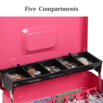 Durable Cash Box with Combination Lock for Secure Storage