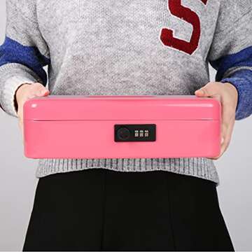 Durable Cash Box with Combination Lock for Secure Storage