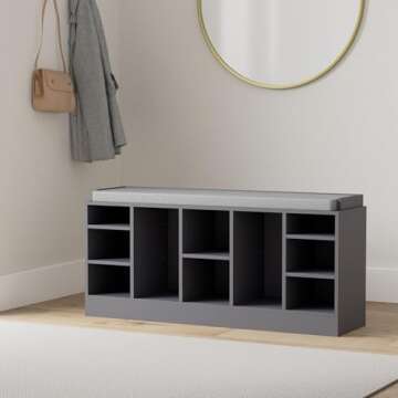 Best Choice Products 46in Multifunctional Space Saving Organization Storage Shoe Rack Bench for Entr...