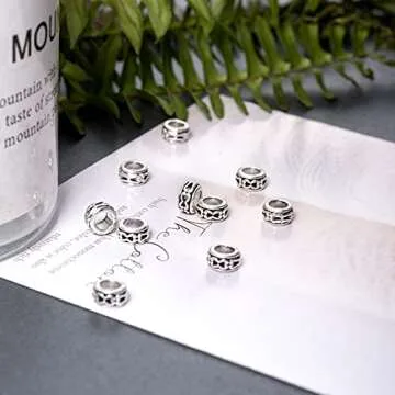 KISSITTY 100-Piece Large Hole Beads for DIY Jewelry