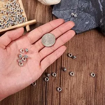 KISSITTY 100-Piece Large Hole Beads for DIY Jewelry