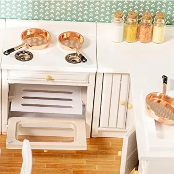 SAMCAMI Miniature Kitchen Set for Dollhouses - 26 Accessories