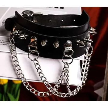 Manfnee Adjustable Punk Goth Choker for Bold Fashion