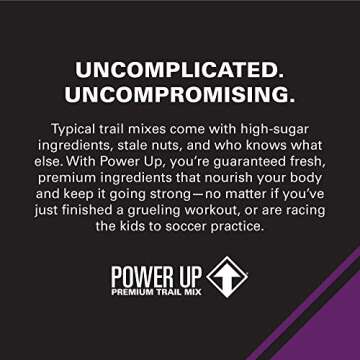 Power Up Premium Trail Mix - Protein Packed 14oz, No Added Sugar, Made Without Peanuts, Gluten Free, Vegan, Non-GMO